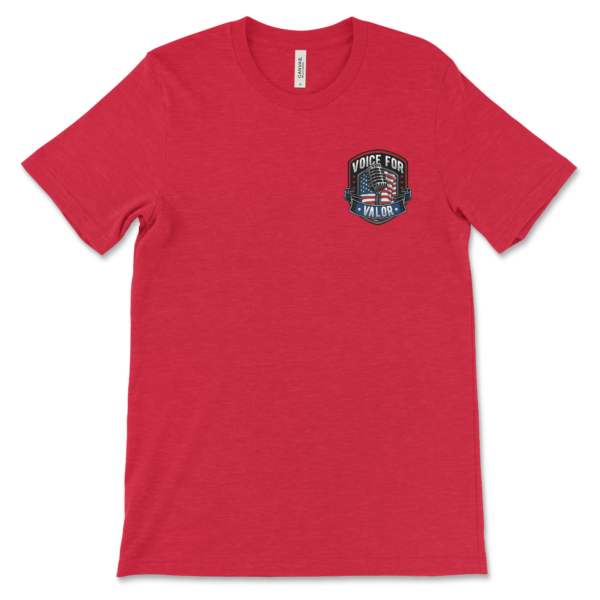 Voice for Valor Heroes T-Shirt Heather Red 2